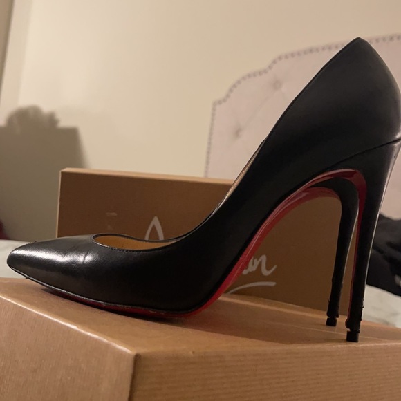 Christian Louboutin Pigalle Follies 100mm Black Leather - Picture 15 of 16